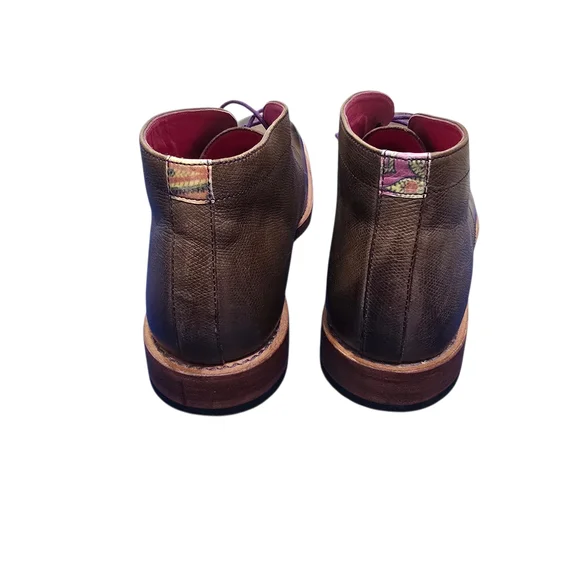 TED BAKER London Men's Brown Leather Lace Up Boots US Size 10